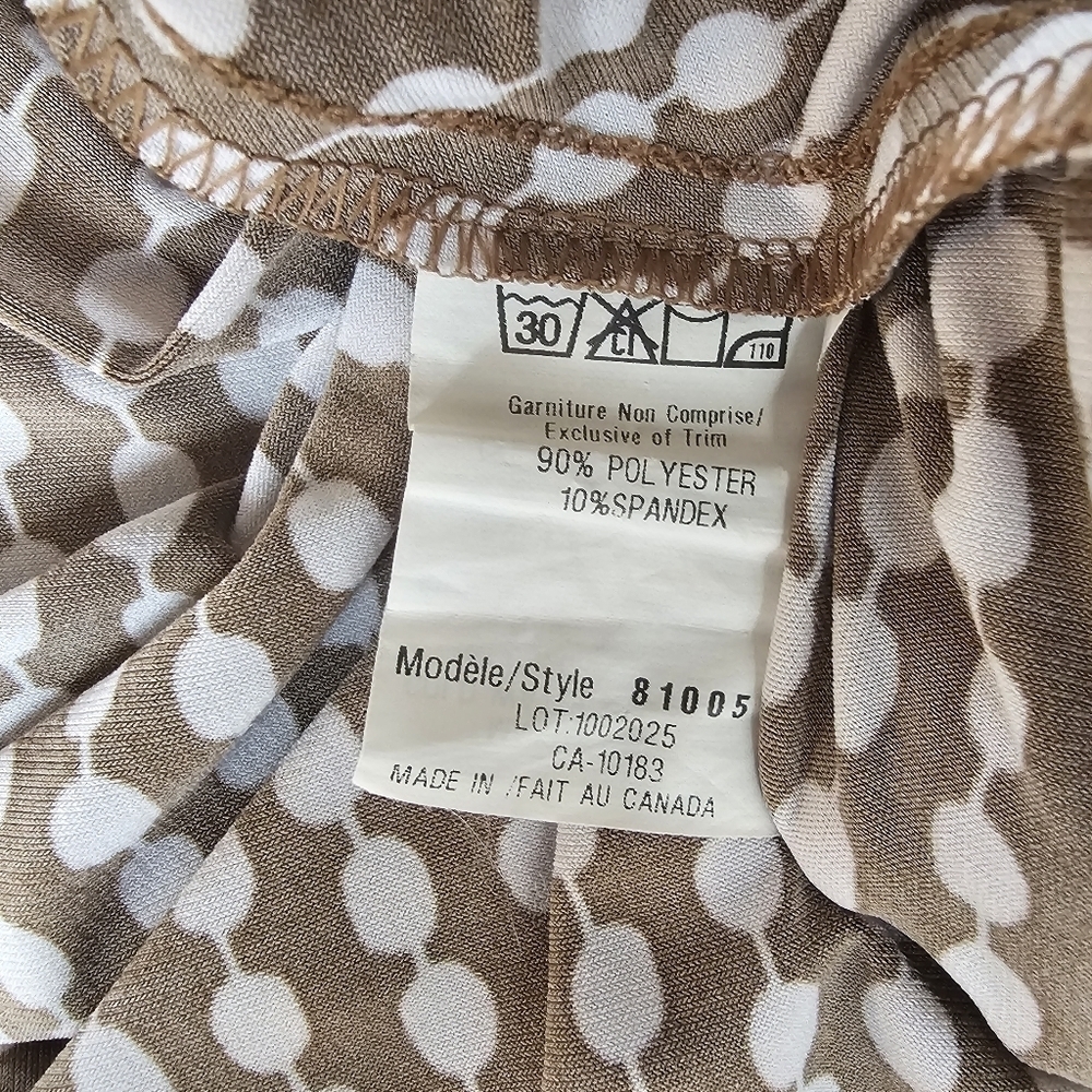 Cartise Dress Fit and Flare Fitted Brown and White Polkadot Dress, Size Medium - Picture 11 of 11